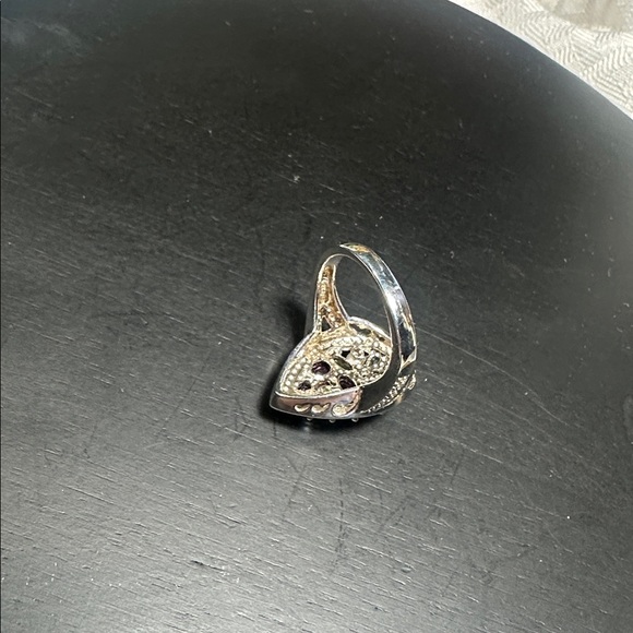 Ross Simons Ring 925 Sterling Silver Amethyst gemstones vintage - Picture 6 of 10